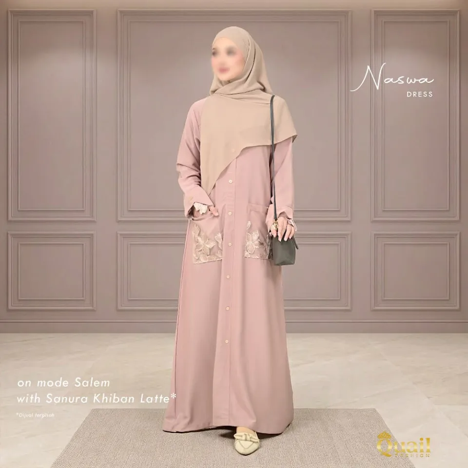 Naswa Dress | Dress Bordir Syar'i | Dress Muslimah Anti UV — foto 5