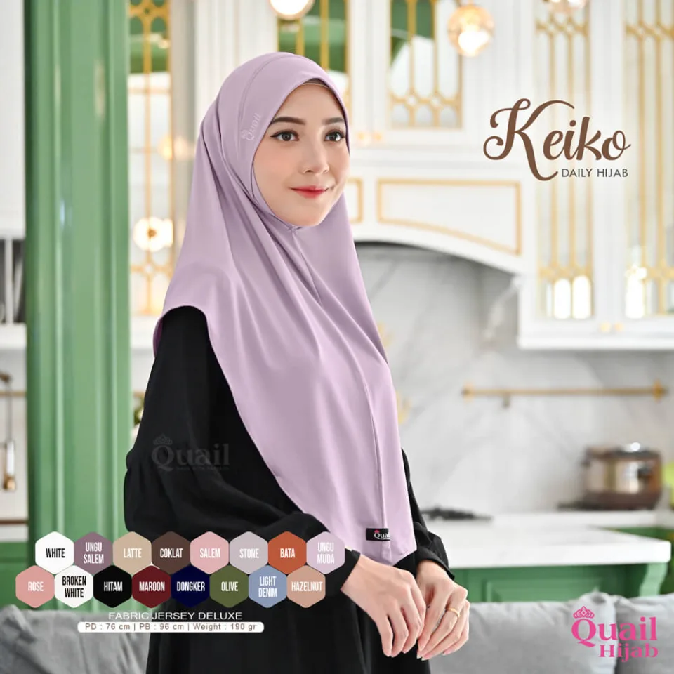 Keiko Hijab Dagu Instan