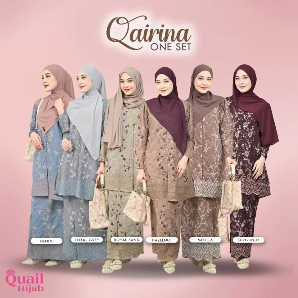 Qairina Oneset | One Set Kondangan | One Set Bordir | One Set 2in1 Premium — ONE SET