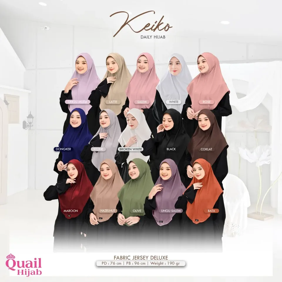 Keiko Hijab Dagu Instan