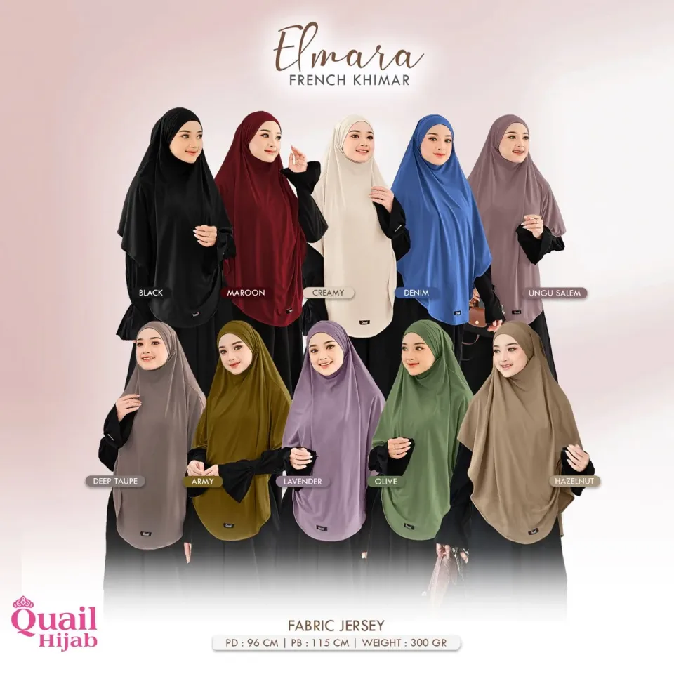 Elmara French Khimar Jersey | Jilbab Umroh Haji ala Malaysia — foto 2