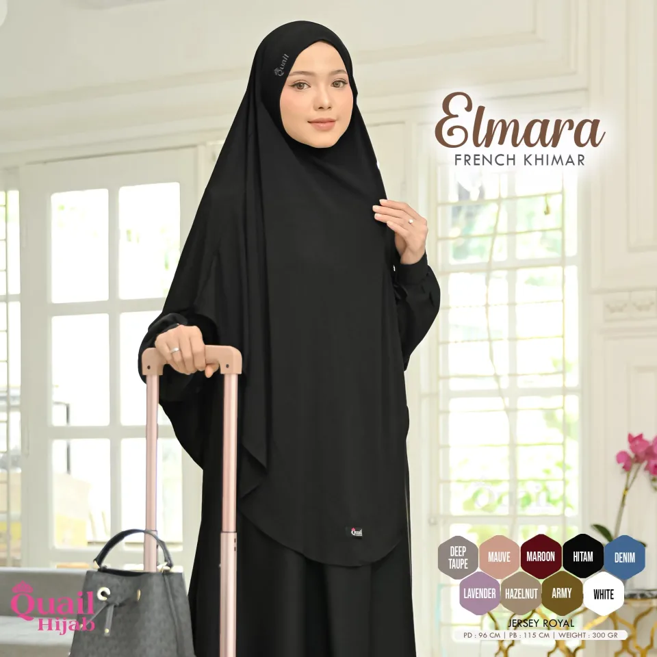 Elmara French Khimar Jersey | Jilbab Umroh Haji ala Malaysia — foto 5