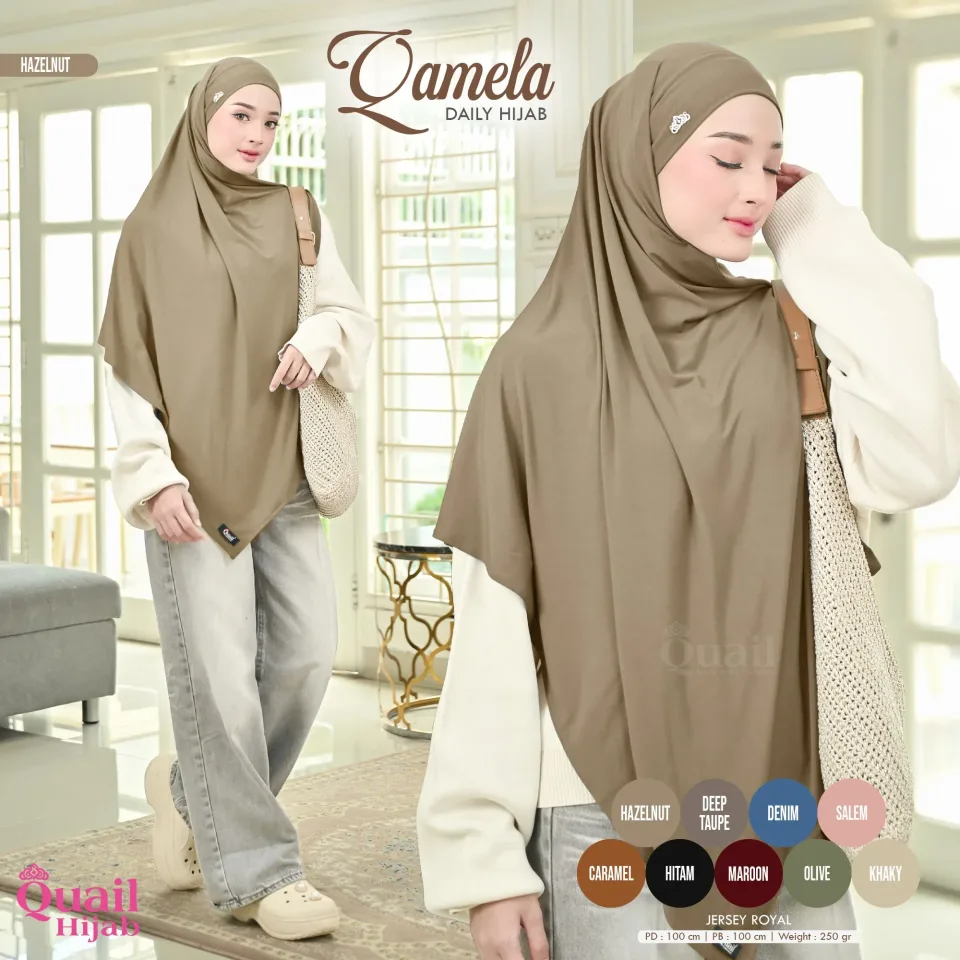 Qamela Pasban STRNGRRR| Pasmina Bandana Instan Tali — KHIMAR