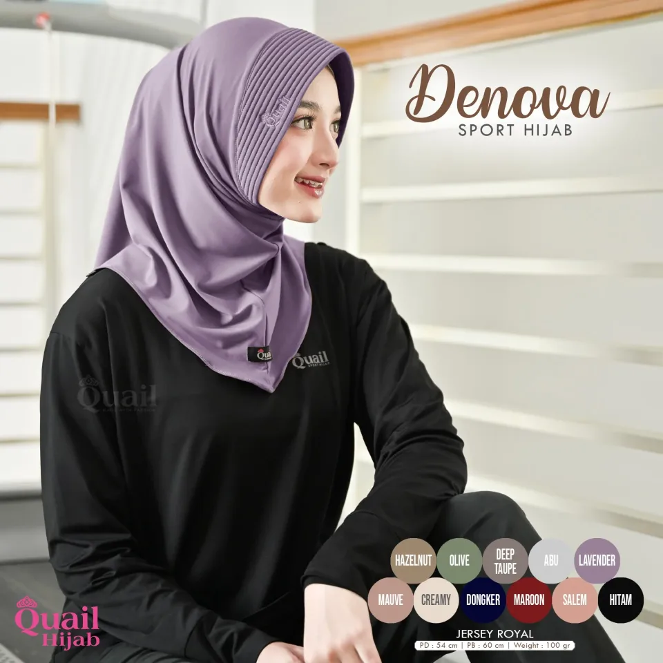 Denova Hijab Sport Bergo Instan | Jilbab Kerudung Instan Bergo Daily Muslim Kerudung Pad Sporty — foto 5