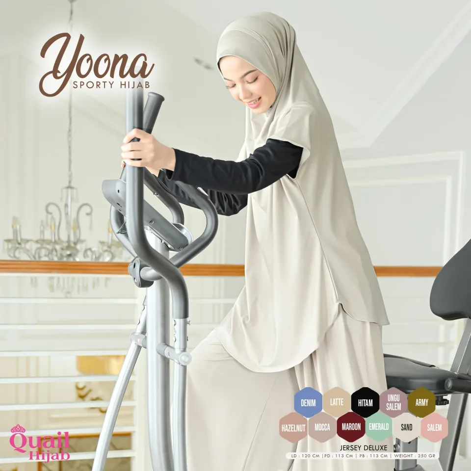 Yoona Jilbab Olah Raga | Sporty | Jilbab Rompi Premium Jersey — BERGO