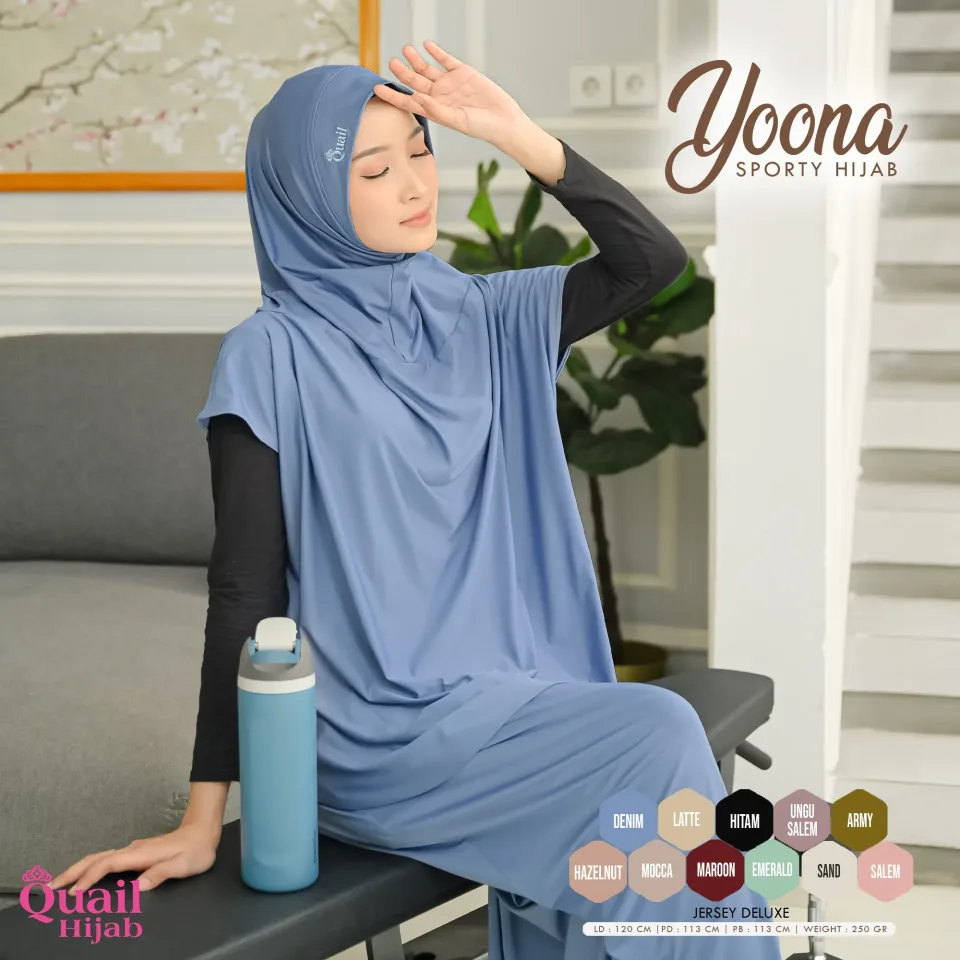 Yoona Jilbab Olah Raga | Sporty | Jilbab Rompi Premium Jersey — foto 3
