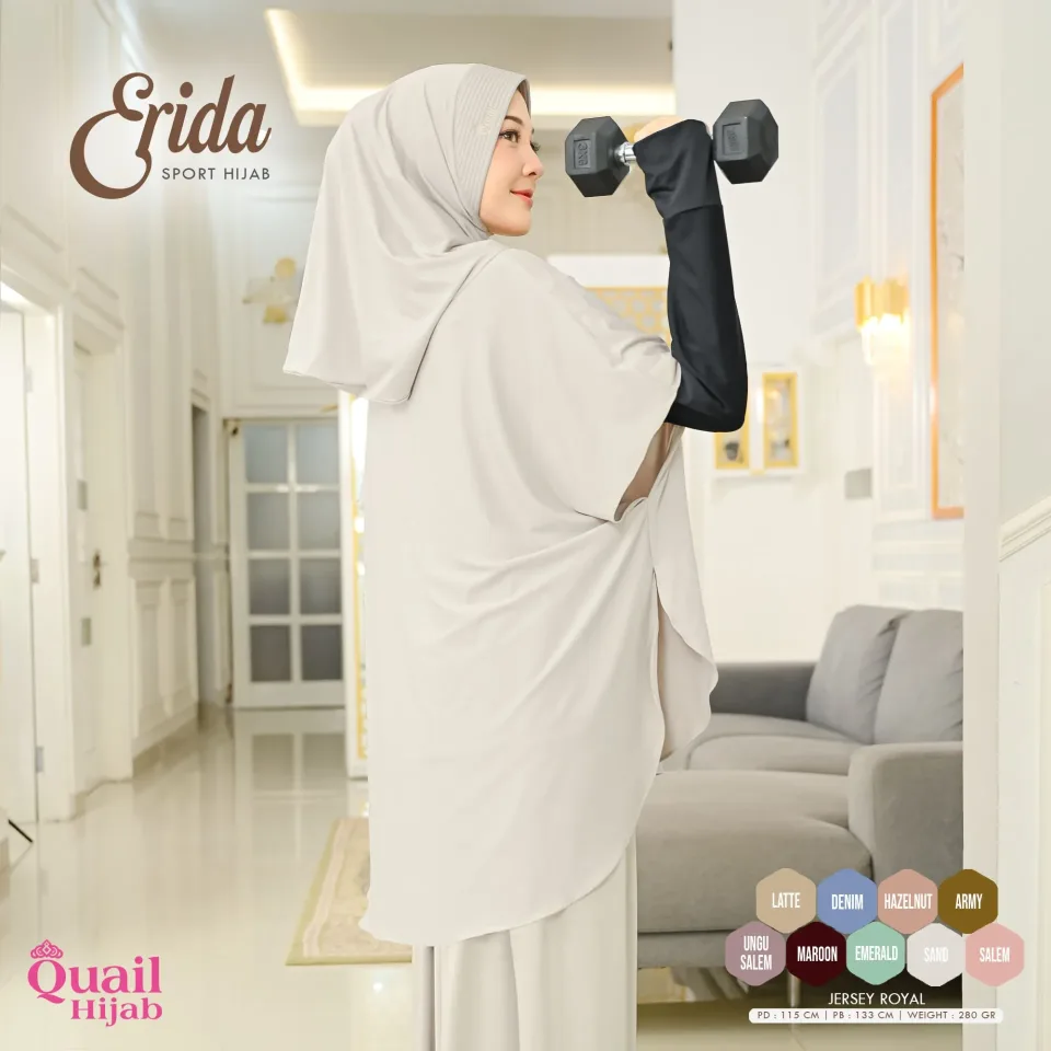 Erida Hijab Sport Instan Bergo | Jilbab Olah Raga — foto 7
