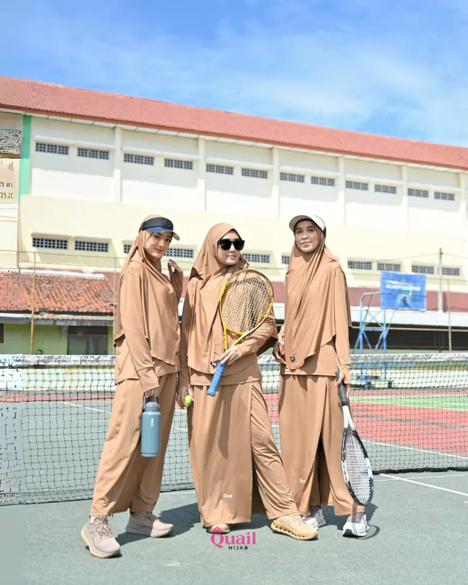 Mahiska One Set Sport | Baju Olahraga Satu Stel Jumbo (jilbab + atasan + bawahan) — foto 2