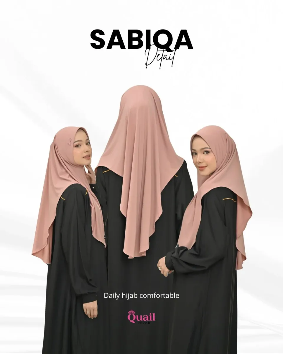 Sabiqa Hijab Instan | Agustusan Outfit | Jilbab Kerudung Merah Instan Casual Daily Sporty Jersey Premium — foto 8