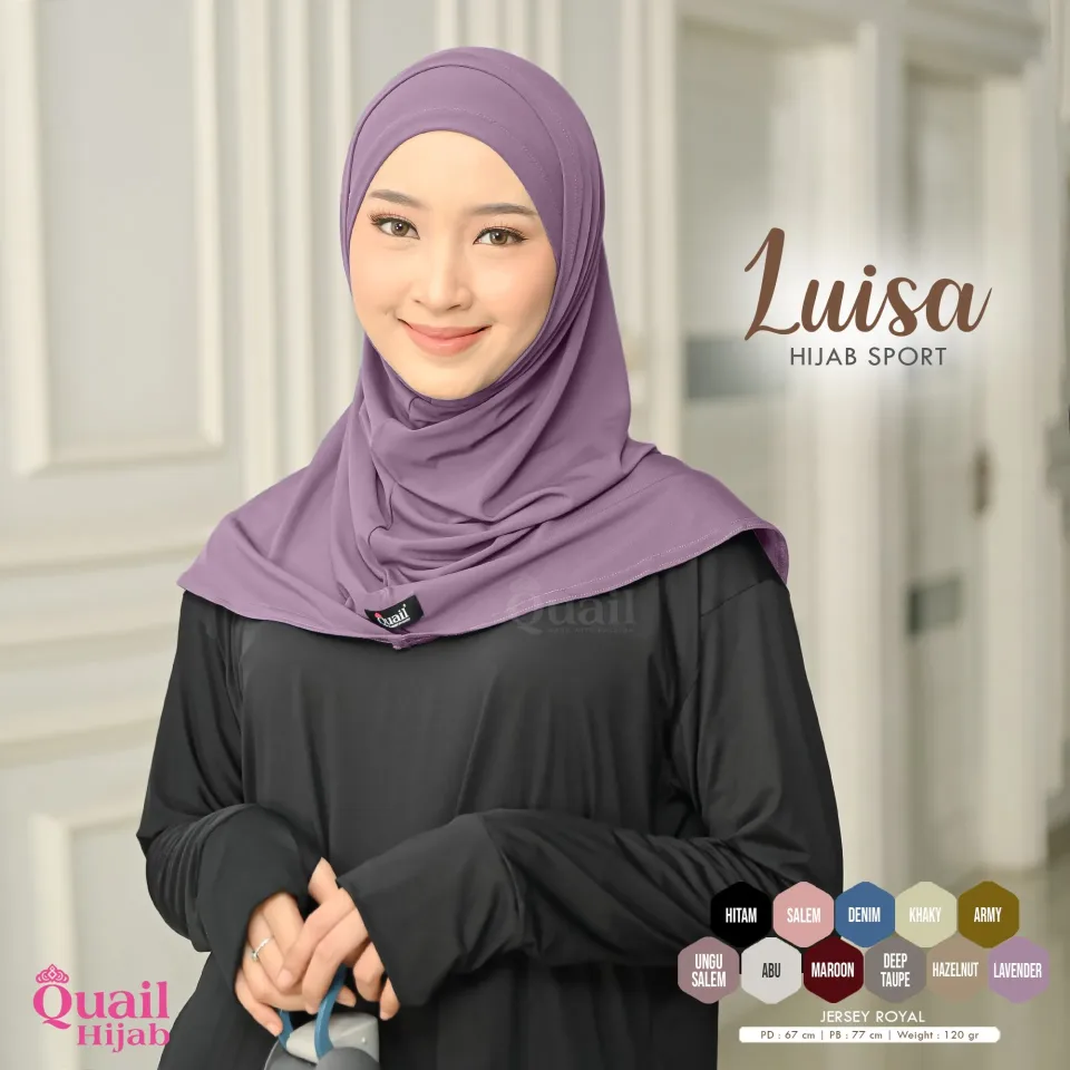 Luisa Jilbab Olah Raga | Sporty Non-Pad Jersey Premium Tali — foto 7