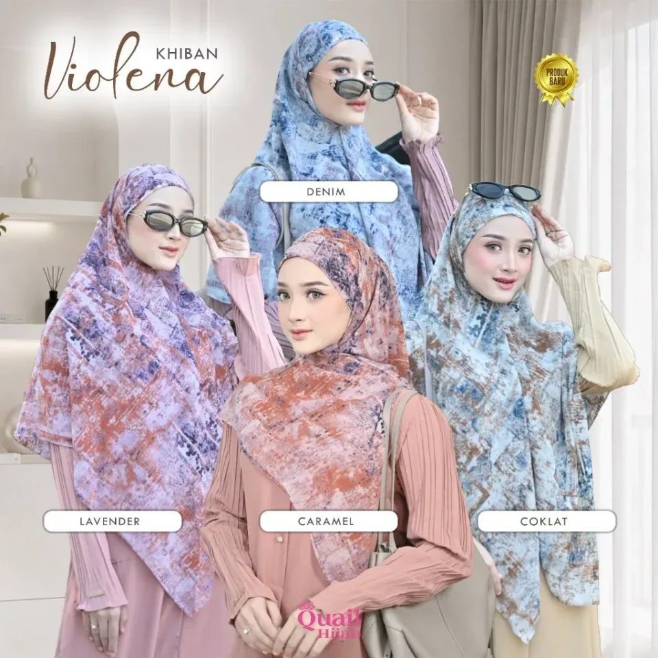 Violena Khimar Bandana | Khiban Cerruty Motif Abstrak Syar'i — KHIMAR BANDANA