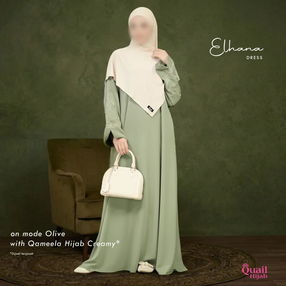 Elhana Dress| Gamis Wanita Muslimah Syar'i | Dress Bordir Anti UV — foto 5
