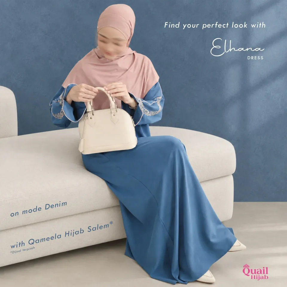 Elhana Dress| Gamis Wanita Muslimah Syar'i | Dress Bordir Anti UV — foto 9