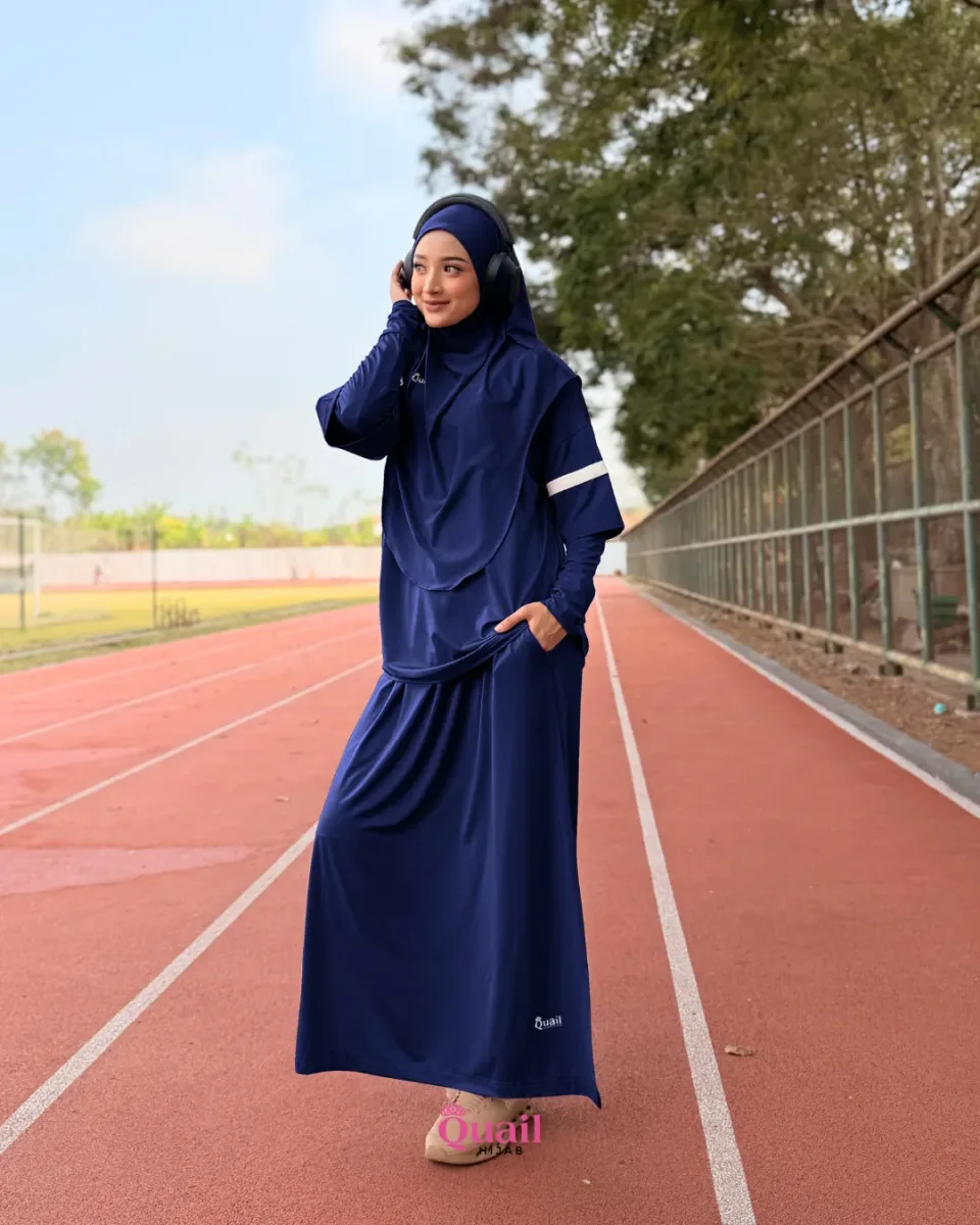 Solana Nefia SET - One Set Sporty | Setelan Olah Raga Syar'i (Hijab + Atasan + Bawahan) | Satu Set — foto 4