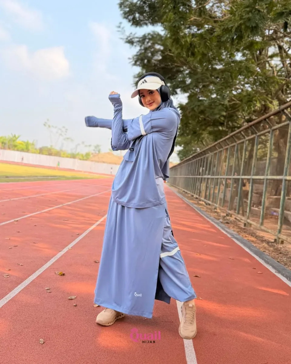 Solana Nefia SET - One Set Sporty | Setelan Olah Raga Syar'i (Hijab + Atasan + Bawahan) | Satu Set — foto 2