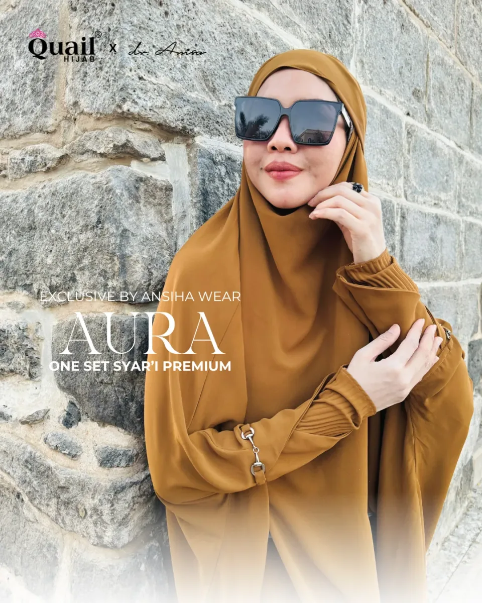 Aura Set French Khimar | One Set Umroh Syar'i | Dress One Set Syar'i — ONE SET