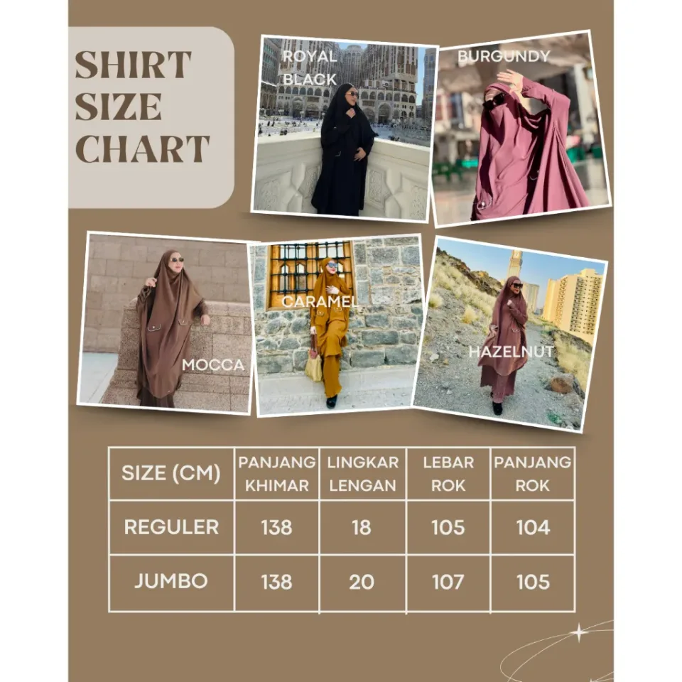 Aura Set French Khimar | One Set Umroh Syar'i | Dress One Set Syar'i — foto 8