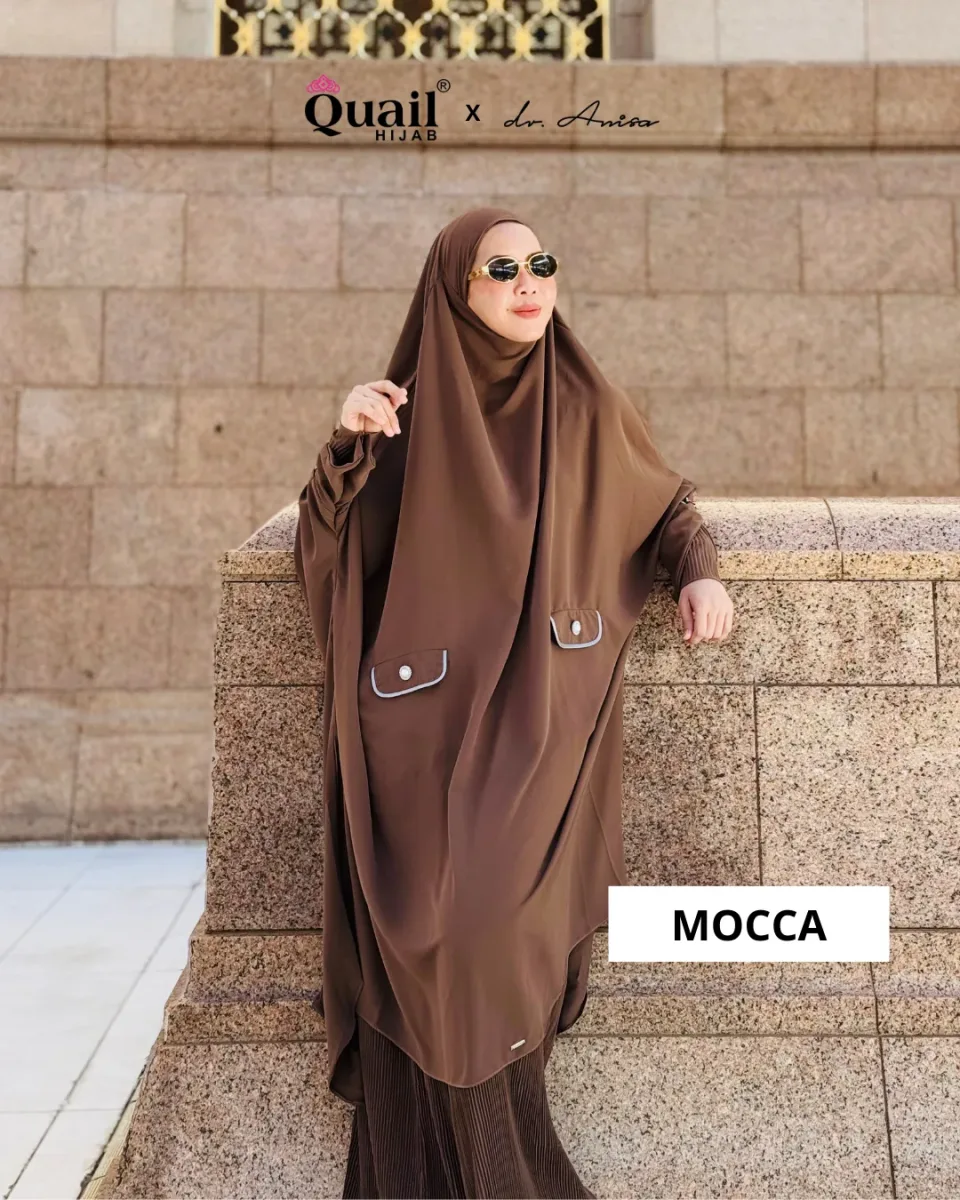 Aura Set French Khimar | One Set Umroh Syar'i | Dress One Set Syar'i — foto 2
