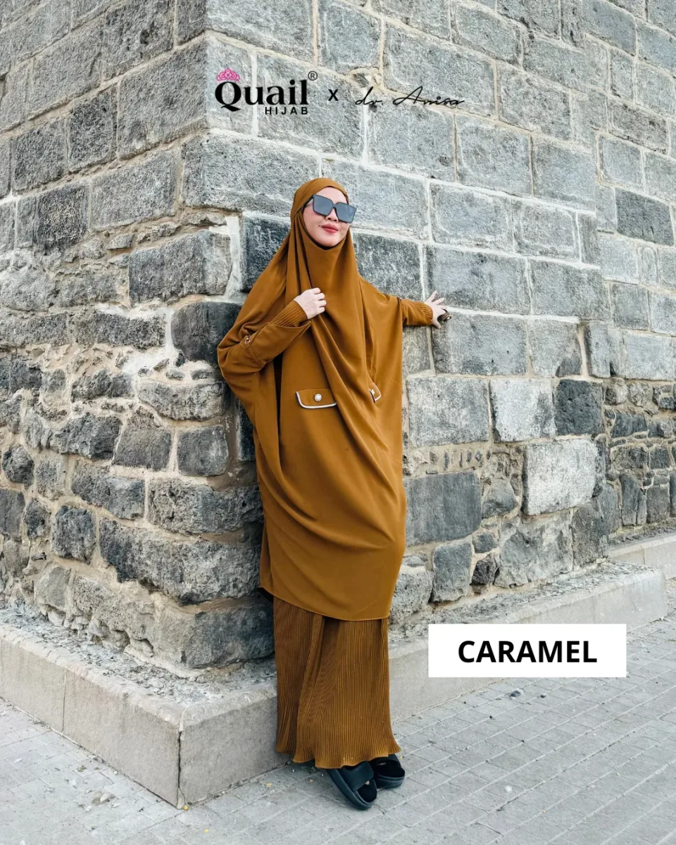 Aura Set French Khimar | One Set Umroh Syar'i | Dress One Set Syar'i — foto 3