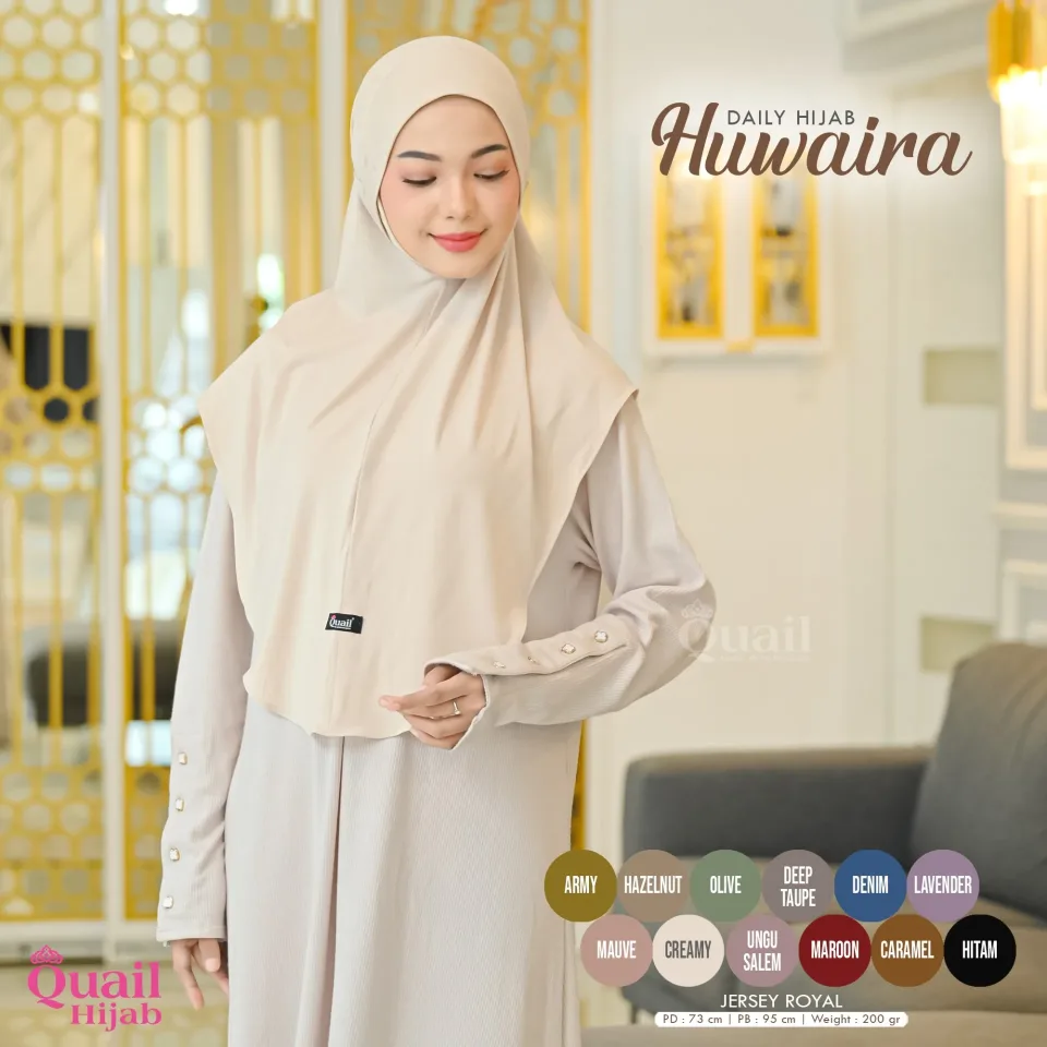 Huwaira Hijab Instan Dagu Tali | Bergo Malay Jersey Nyaman — foto 6