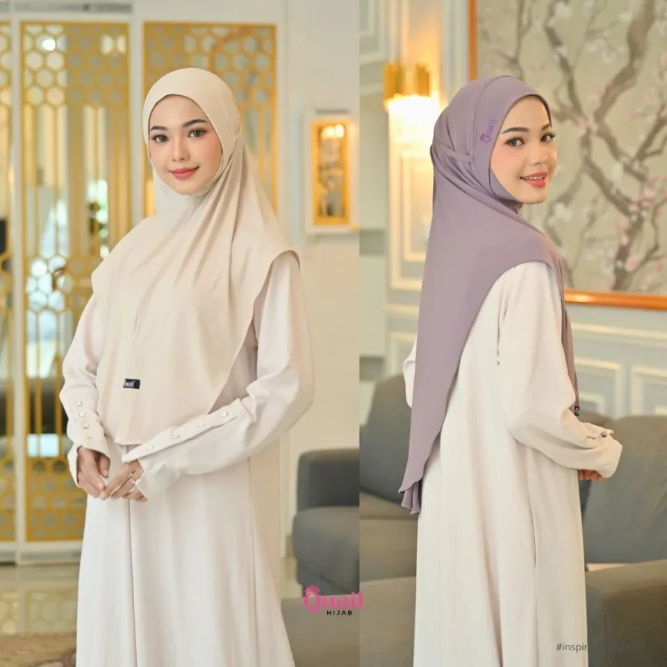 Huwaira Hijab Instan Dagu Tali | Bergo Malay Jersey Nyaman — foto 7