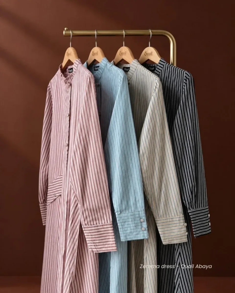 Zemma Dress | Dress Syar' Stripe | Daywear Dress Syar'i — foto 4