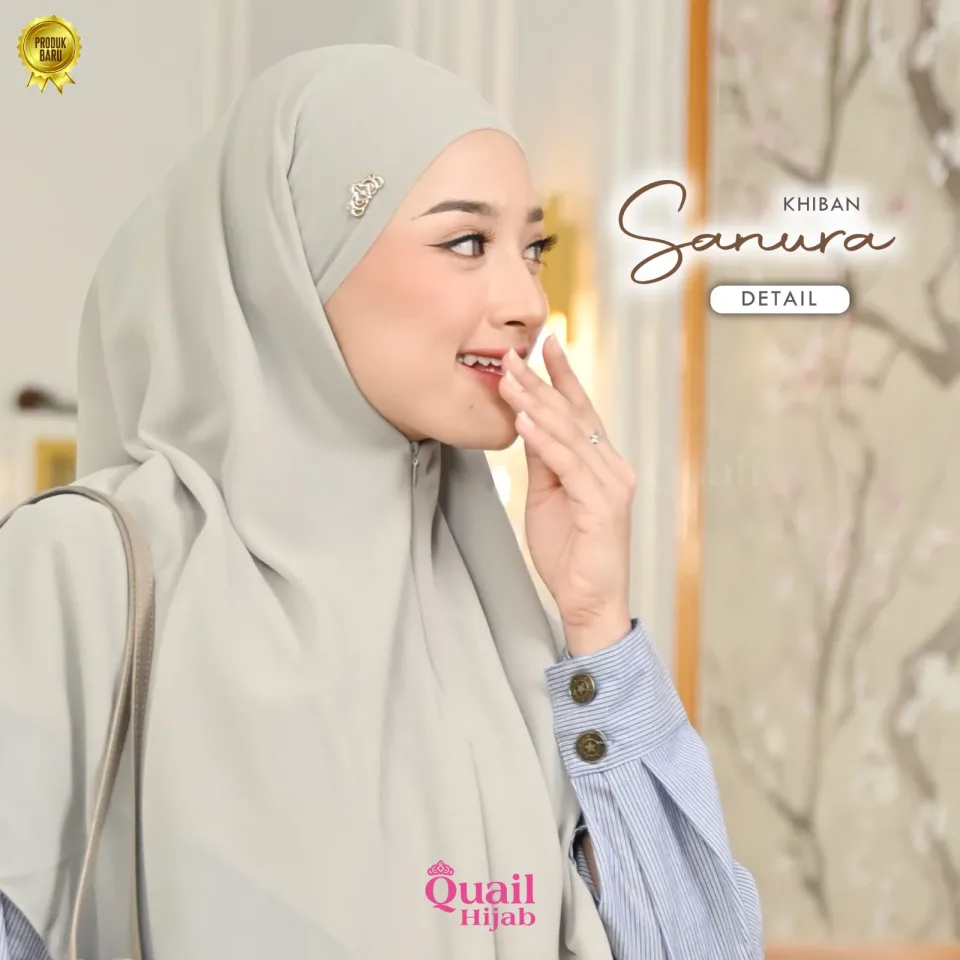SANURA KHIBAN | Khimar Bandana Viscose | Khiban Resleting Dagu — foto 2