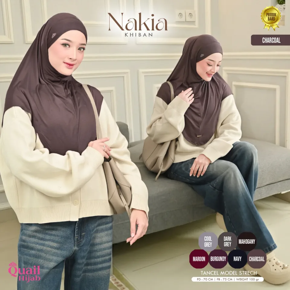 NAKIA Hijab Bandana | Hijab Bandana Tencel | Daily Hijab Super Adem | Hijab Olahraga Tencel — foto 2