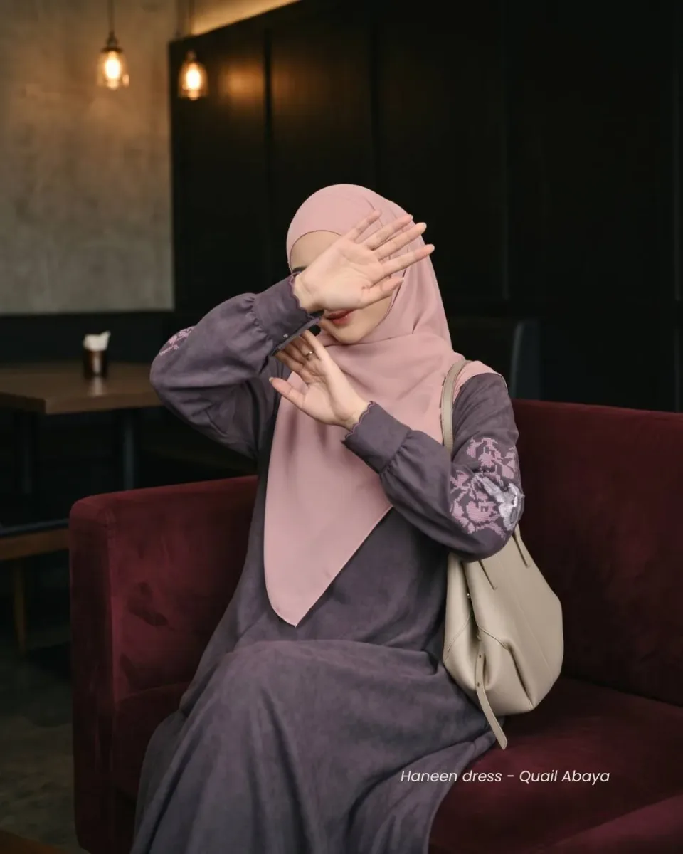HANEEN DRESS | Dress Muslimah Syar'i | Dress Cuprolook Lembut — DRESS DEWASA