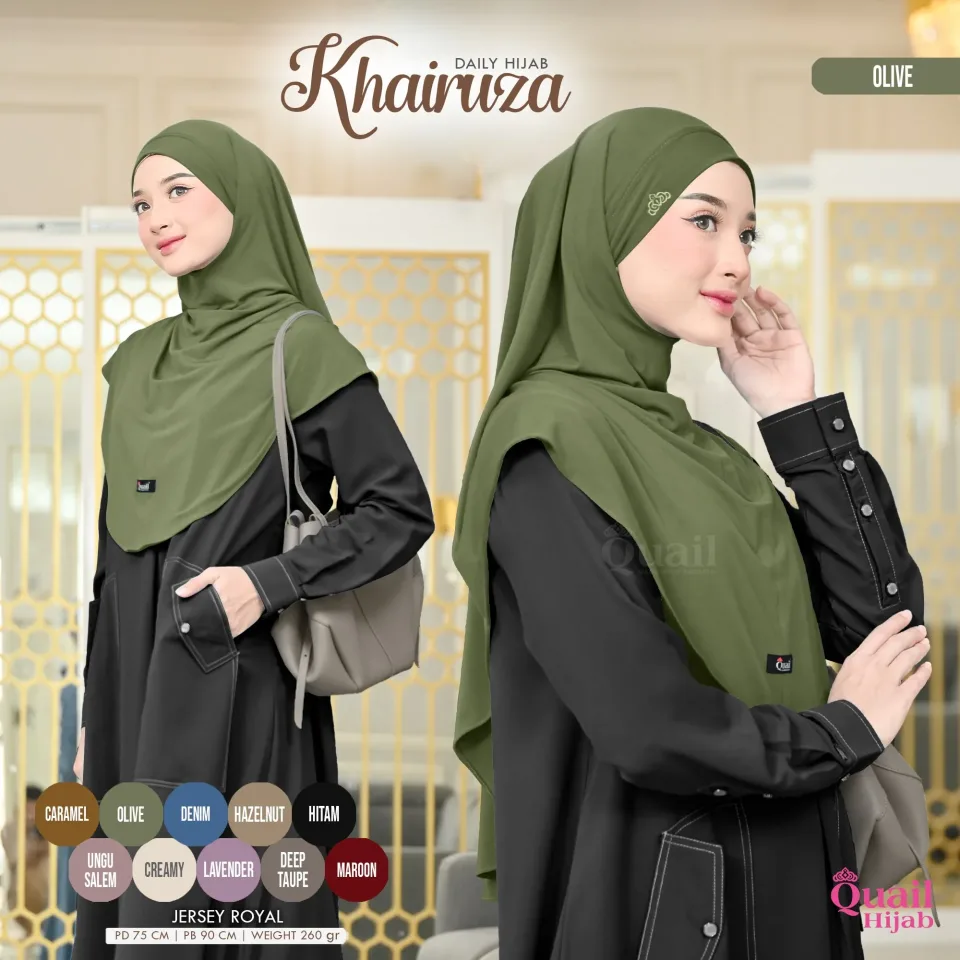Khairuza Hijab French Malaysia  | Hijab Bandana Khiban | Jilbab Instan Bergo Tali — foto 5