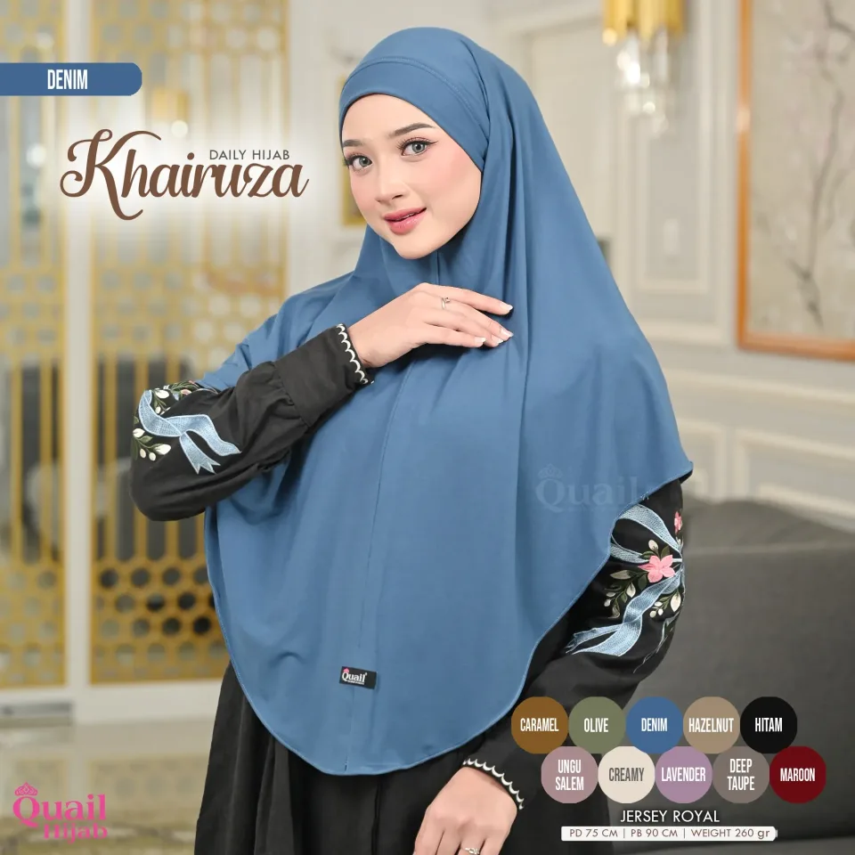 Khairuza Hijab French Malaysia  | Hijab Bandana Khiban | Jilbab Instan Bergo Tali — foto 7