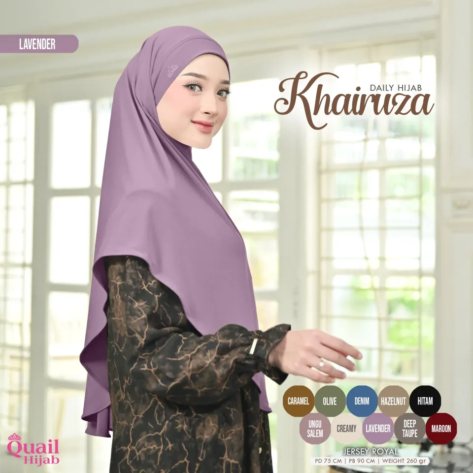 Khairuza Hijab French Malaysia  | Hijab Bandana Khiban | Jilbab Instan Bergo Tali — foto 6