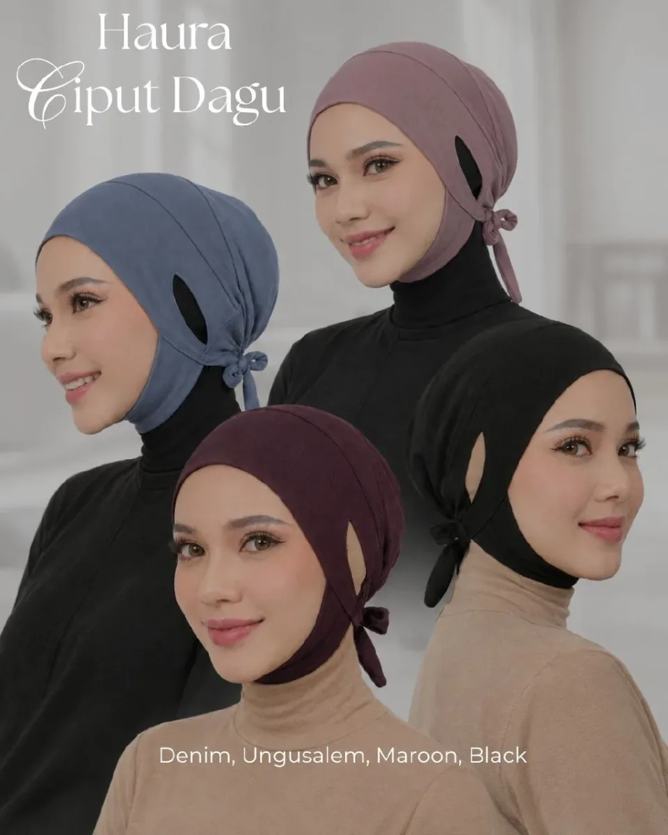 Haura Inner Dagu | Ciput Dagu Anti Pusing | Inner Hijab Jersey — foto 2