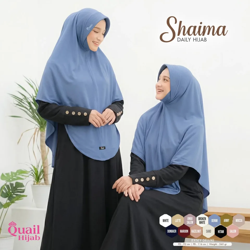 Shaima Hijab Dagu Pad Busa | Jilbab Umroh Jumbo Haji Bergo Instan | Bergo Dagu Jumbo Pad Busa — foto 2