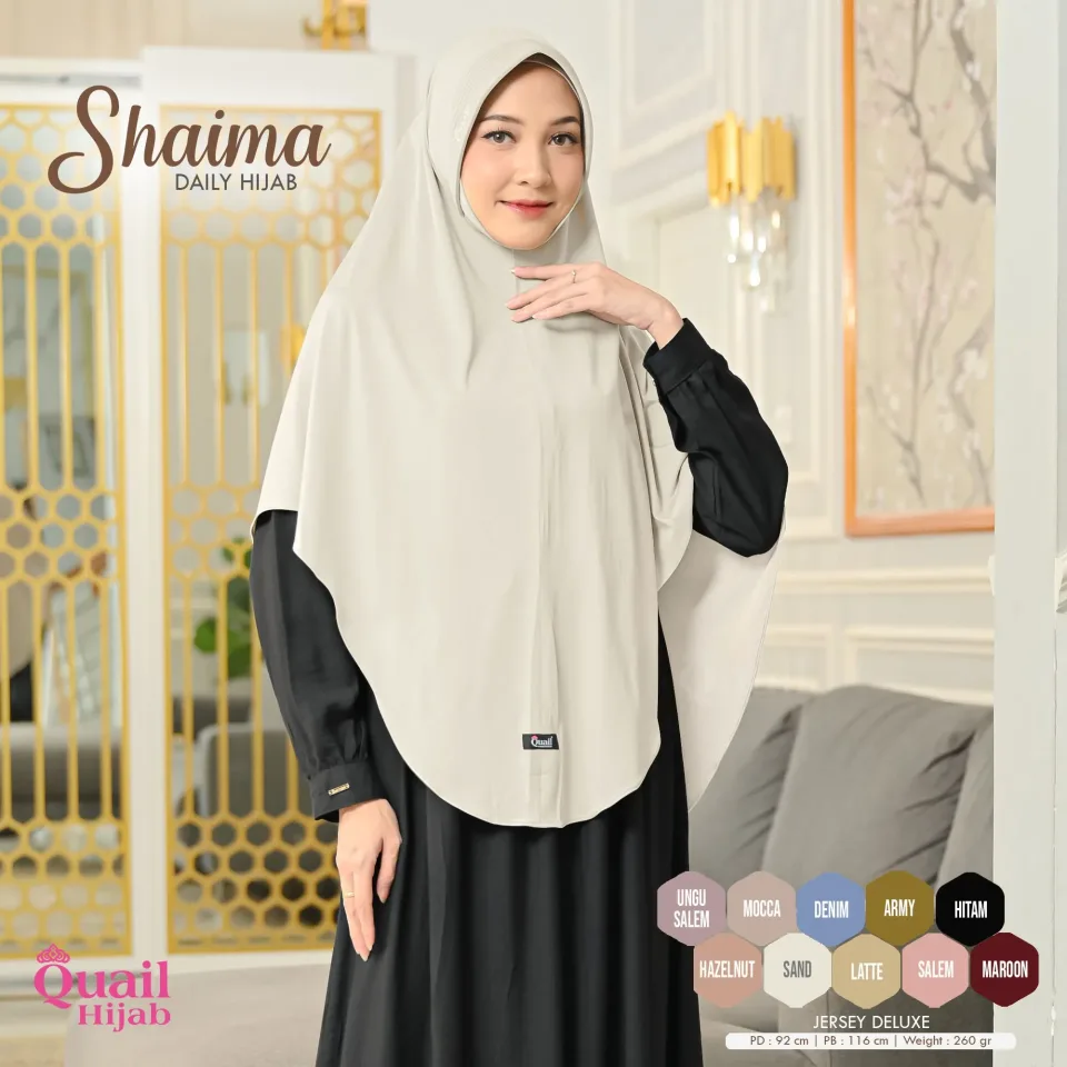 Shaima Hijab Dagu Pad Busa | Jilbab Umroh Jumbo Haji Bergo Instan | Bergo Dagu Jumbo Pad Busa — foto 5